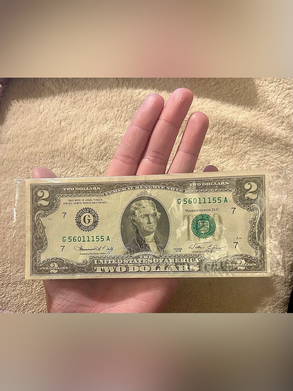 $2 RARE MISPRINT ERROR Bill - Collectors Item
